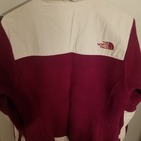 Burgundy and gray North Face - Picture 3 of 4